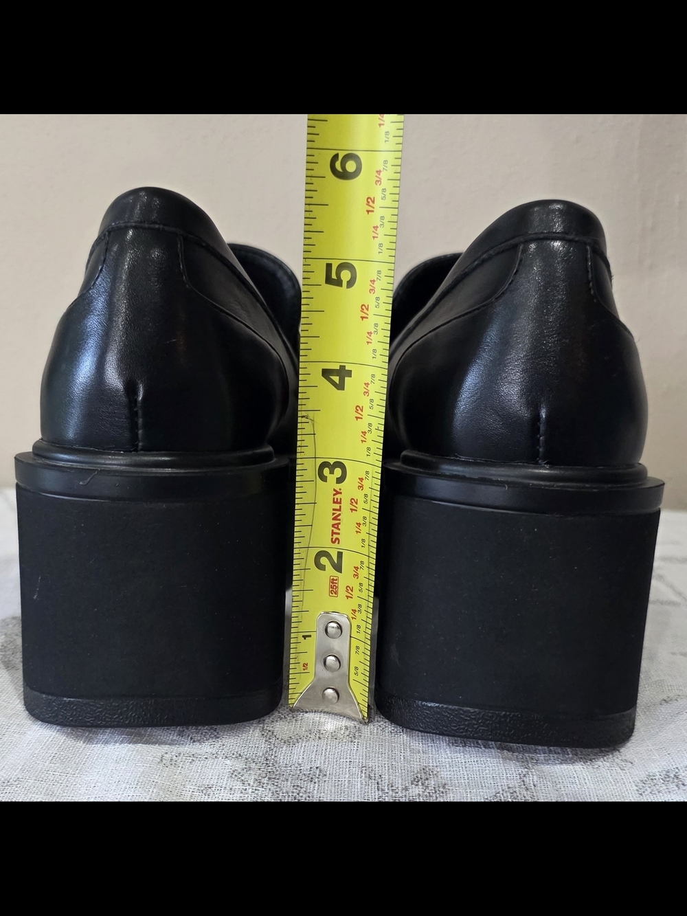 Platform Penny Loafers in Black - Picture 5 of 8